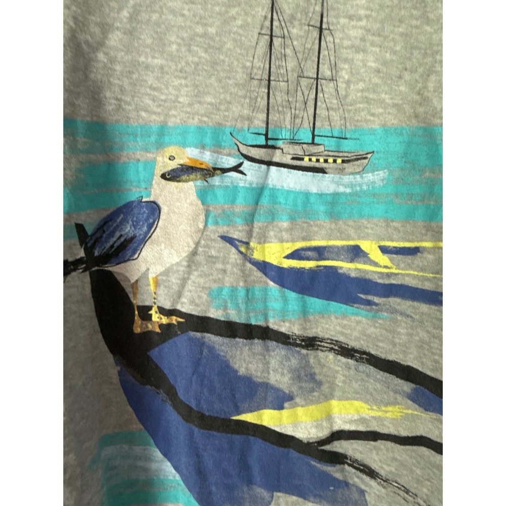 Tea Collection Boys Seagull Sailboat Graphic Layered Long Sleeve Tee - Picture 2 of 3